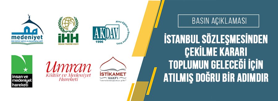 İSTANBUL SÖZLEŞMESİ İLE İLGİLİ AÇIKLAMA
